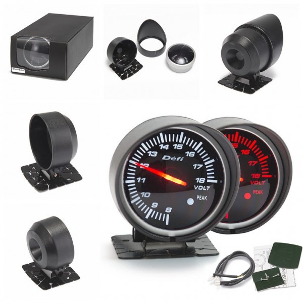 BF 60mm LED Volt Gauge High Quality Auto Car Motor Gauge with Red & White Light TKBF60005VOLT